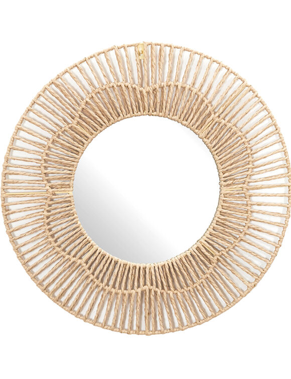 Miroir rond en corde  (naturel) Miroir rond en corde  (naturel)